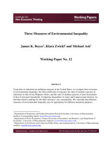 Three Measures of Environmental Inequality James K. Boyce1