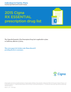 2015 Cigna RX ESSENTIAL prescription drug list