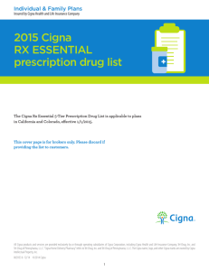 2015 Cigna RX ESSENTIAL prescription drug list