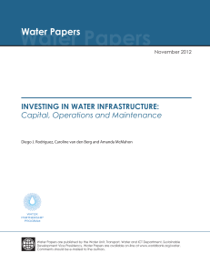 Investing in Water Infrastructure: Capital, Operation and Maintenance