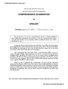 comprehensive examination english