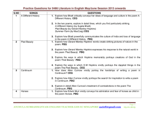 Practice Questions for 0486 Literature in English May/June Session