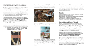 the Art History program brochure to