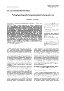 Pathophysiology of changes in absolute lung volumes