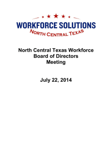 July 22, 2014 - Workforce Solutions for North Central Texas