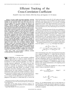 Efficient tracking of the cross-correlation coefficient