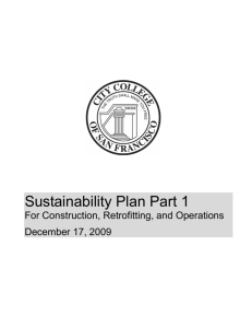 Sustainability Plan - City College of San Francisco