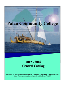 General Catalog 2012 - Palau Community College