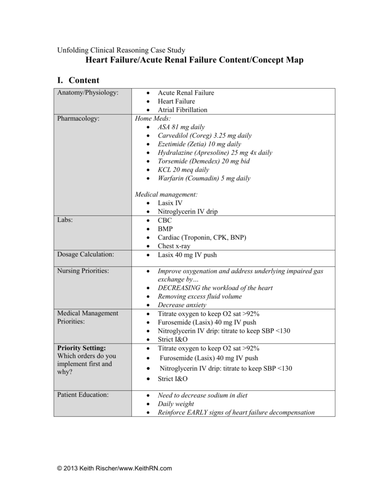 acute renal failure case study nursing