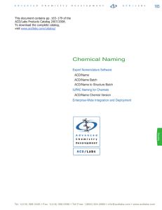 ACD/Labs Software for Chemical Naming