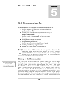 Soil Conservation Act - Alberta Agriculture and Rural Development