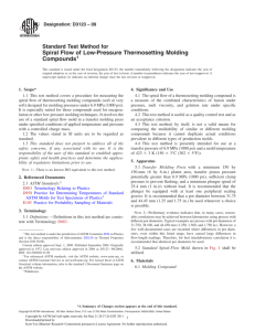 Spiral Flow of Low-Pressure Thermosetting Molding Compounds1