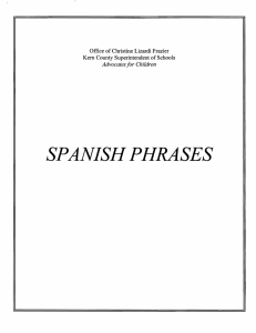 spanish phrases - Kern County Superintendent of Schools