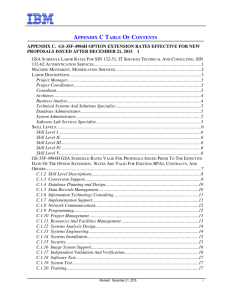 APPENDIX C TABLE OF CONTENTS APPENDIX C. GS-35F