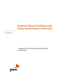 Federal Ethanol Policies and Chain Restaurant Food Costs