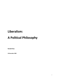 Liberalism: A Political Philosophy