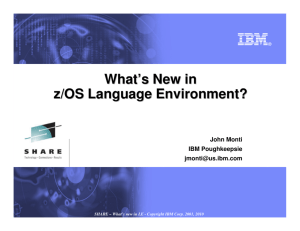 What's New in z/OS Language Environment?