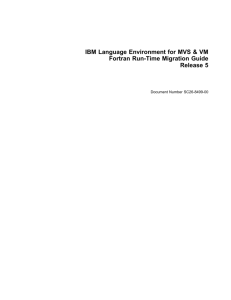 IBM Language Environment for MVS & VM Fortran Run