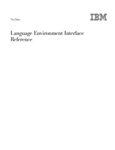 Language Environment Interface Reference