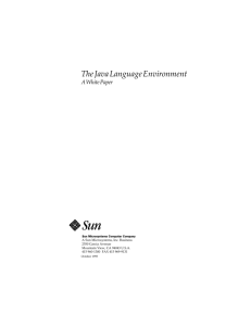 The Java Language Environment