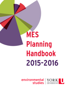 Planning Handbook - Faculty of Environmental Studies