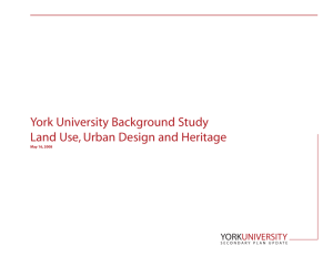 York University Background Study Land Use, Urban