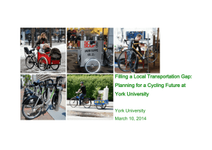 Filling a Local Transportation Gap: Planning for a Cycling Future at