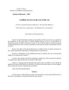 Conflicts of Laws in the Law of the Air