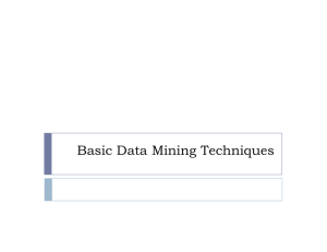 1. Basic Data Mining Techniques