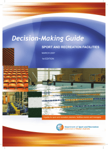 Decision-Making Guide - Department of Sport and Recreation