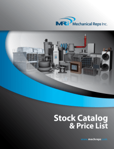 Stock Catalog - Mechanical Reps Inc.