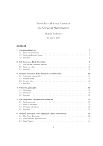 Seven Introductory Lectures on Actuarial Mathematics