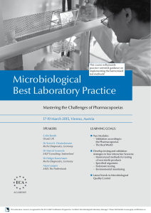 Microbiological Best Laboratory Practice