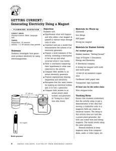 Generating Electricity Using a Magnet