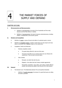 4 THE MARKET FORCES OF SUPPLY AND DEMAND
