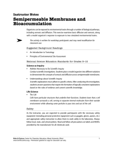 Semipermeable Membranes and Bioaccumulation