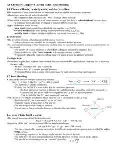 AP Chemistry Chapter 8 Lecture Notes