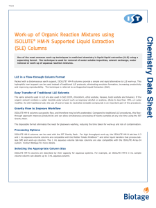 Work-up of Organic Reaction Mixtures using ISOLUTE® HM