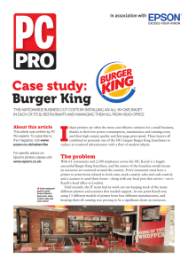 Case study: Burger King