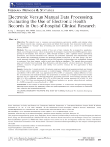 Electronic Versus Manual Data Processing