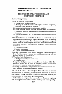 Electronic Data-Processing and Operations Research.