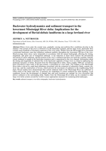 Backwater hydrodynamics and sediment transport in the lowermost