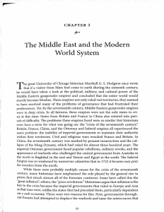 The Middle East and the Modern World System