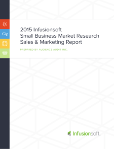 2015 Infusionsoft Small Business Market Research Sales