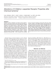 Alterations of N-Methyl-D-aspartate Receptor Properties after