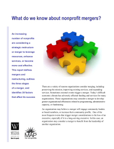 What do we know about nonprofit mergers?