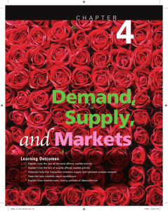 Chapter 4 - Demand, Supply, and Markets