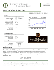 Peet's Coffee & Tea Inc. - University of Oregon Investment Group