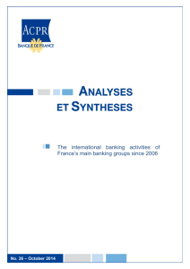 The international banking activities of France's main banking groups