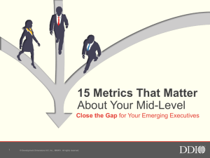 15 Metrics That Matter About Your Mid-Level